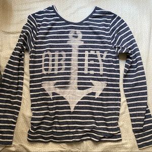 Obey Stripped Crew/scoopneck Sweater